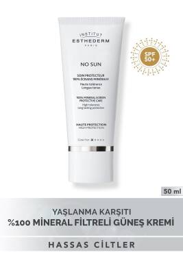 Institut Esthederm No Sun Tüm Cilt Tiplerine Uygun Foto Yaşlanma Karşıtı SPF50+ %100 Mineral Filtreli Güneş Kremi 50ML - 1