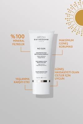 Institut Esthederm No Sun Tüm Cilt Tiplerine Uygun Foto Yaşlanma Karşıtı SPF50+ %100 Mineral Filtreli Güneş Kremi 50ML - 2