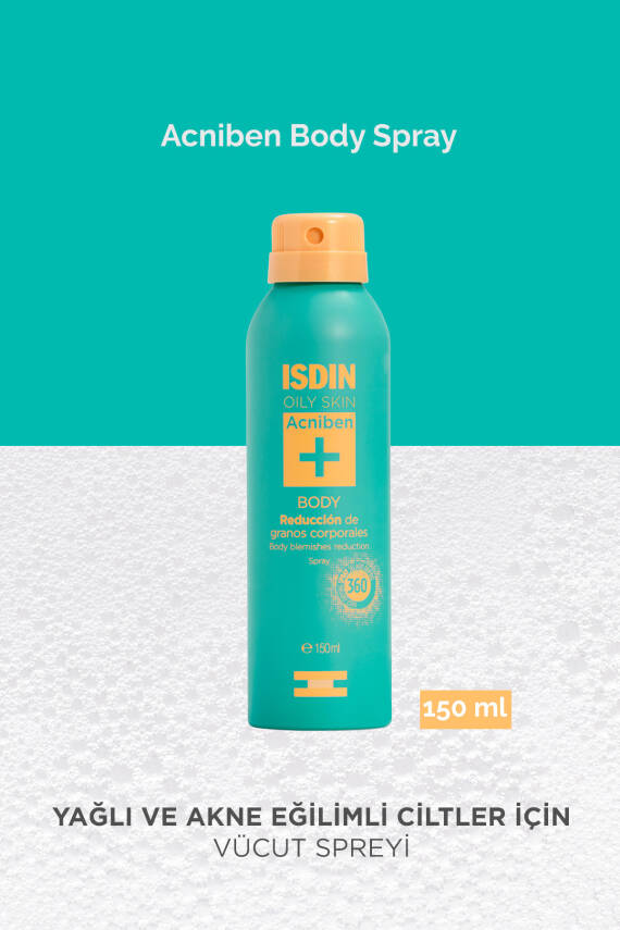 ISDIN Acniben Body Spray 150 ml Yağlı Ve Akne Eğilimli Ciltler Için Vücut Spreyi - 1