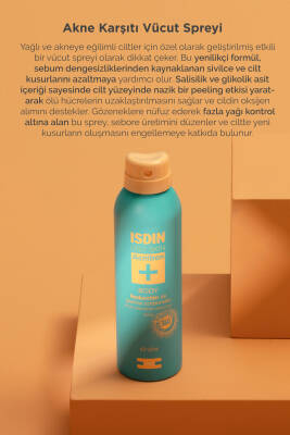 ISDIN Acniben Body Spray 150 ml Yağlı Ve Akne Eğilimli Ciltler Için Vücut Spreyi - 2