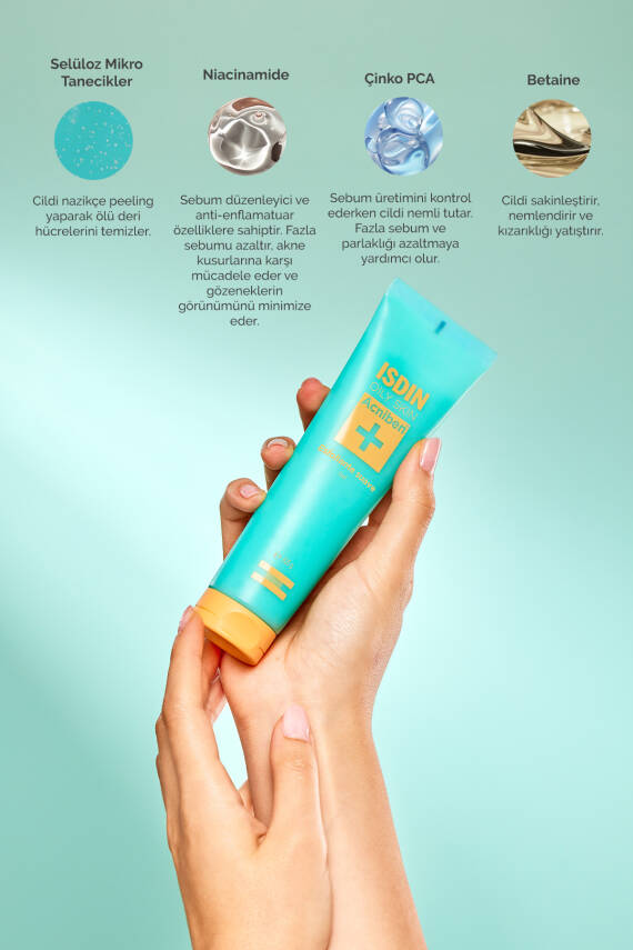 ISDIN Acniben Gentle Exfoliant Gel 100 ml Yağlı ve Akne Eğilimli Ciltler İçin Gözenek Temizleyici Peeling - 4