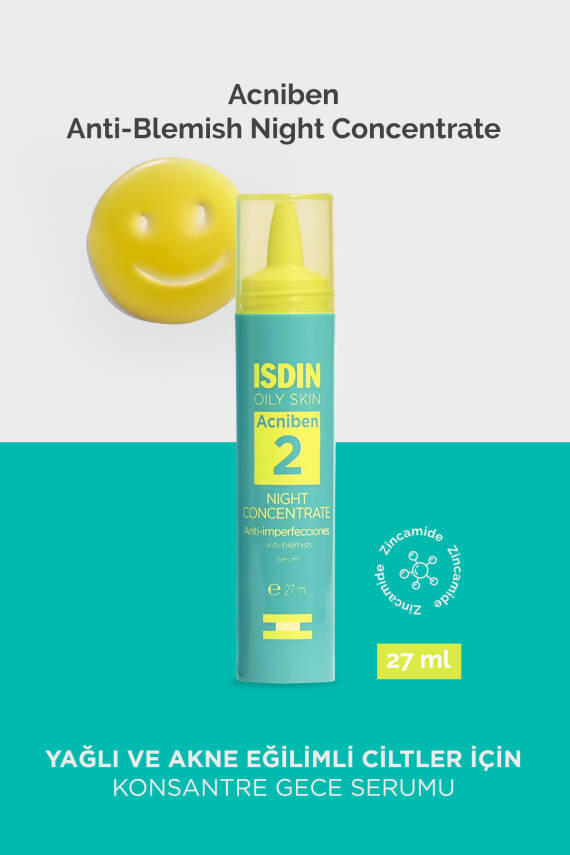 ISDIN Acniben Night Concentrate Anti-blemish 27 ml Yağlı Ve Akne Eğilimli Ciltler Için Gece Serumu - 1