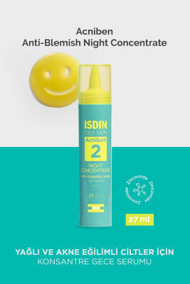 ISDIN Acniben Night Concentrate Anti-blemish 27 ml Yağlı Ve Akne Eğilimli Ciltler Için Gece Serumu - ISDIN