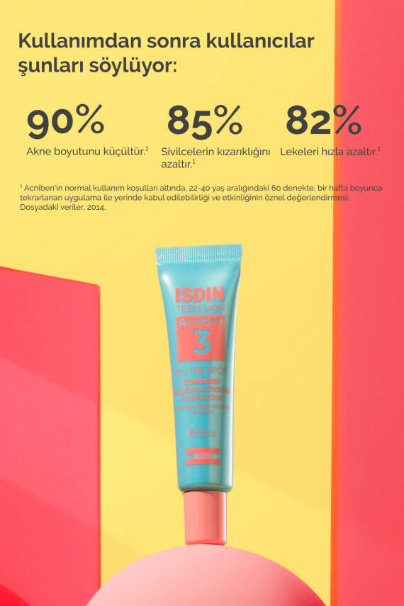ISDIN Acniben On The Spot 15 ml Yağlı Ve Akne Eğilimli Ciltler Için Hızlı Etkili Lokal Krem - 3