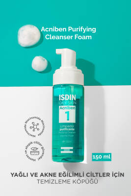 ISDIN Acniben Purifying Cleanser Foam 150 ml Yağlı ve Akne Eğilimli Ciltler İçin Temizleme Köpüğü - 1
