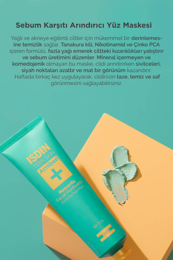 ISDIN Acniben Purifying Face Mask 75 ml Yağlı ve Akne Eğilimli Ciltler İçin Arındırıcı Kil Maskesi - 2
