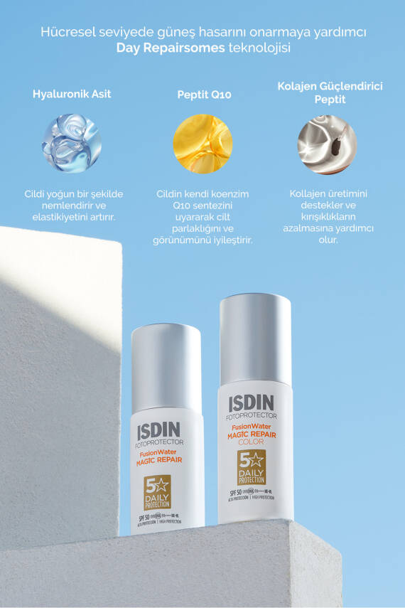 ISDIN Fotoprotector Fusion Water Magic Repair Color Spf 50 50 ml Onarıcı Renkli Yüz Güneş Kremi - 4