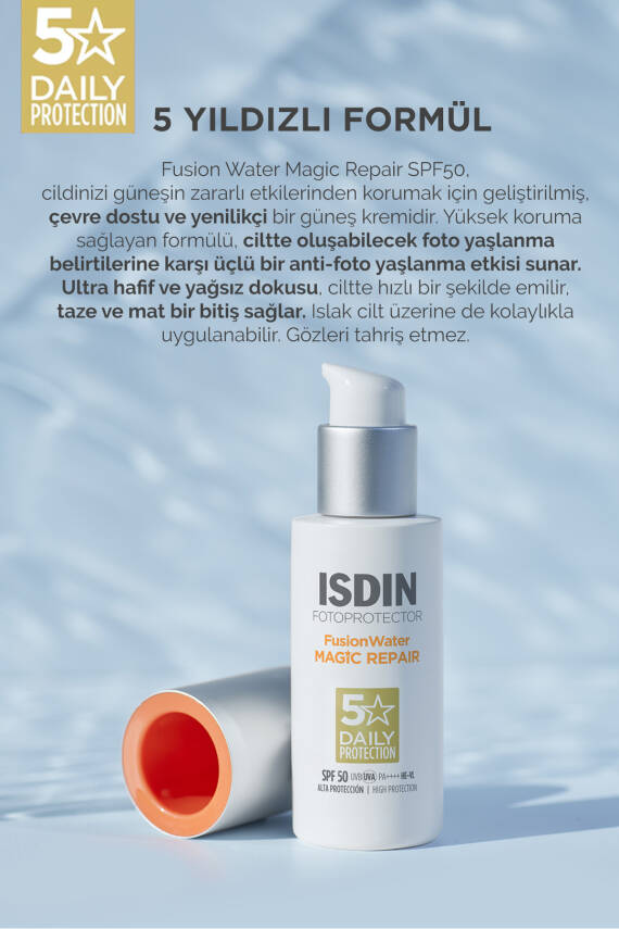 ISDIN Fotoprotector Fusion Water Magic Repair Spf50 50 ml Yaşlanma Karşıtı Onarıcı Yüz Güneş Kremi - 2
