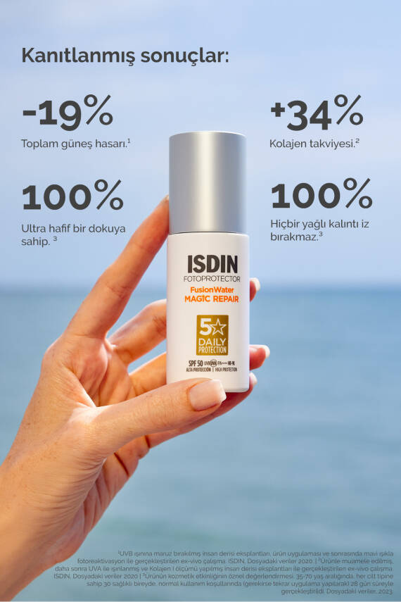 ISDIN Fotoprotector Fusion Water Magic Repair Spf50 50 ml Yaşlanma Karşıtı Onarıcı Yüz Güneş Kremi - 3