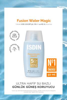 ISDIN Fotoprotector Fusion Water Magic Spf50 50 ml Su Bazlı Ve Iz Bırakmayan Yüz Güneş Kremi - 1