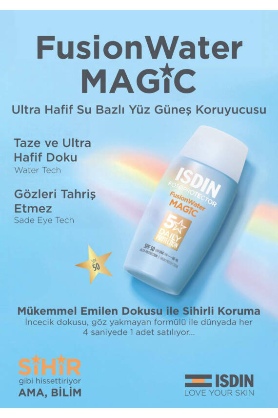 ISDIN Fotoprotector Fusion Water Magic Spf50 50 ml Su Bazlı Ve Iz Bırakmayan Yüz Güneş Kremi - 7