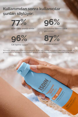 ISDIN Fotoprotector Islak Cilt Şeffaf Sprey 50 Spf 250 ml Suya Dayanıklı Vücut Güneş Spreyi - 3