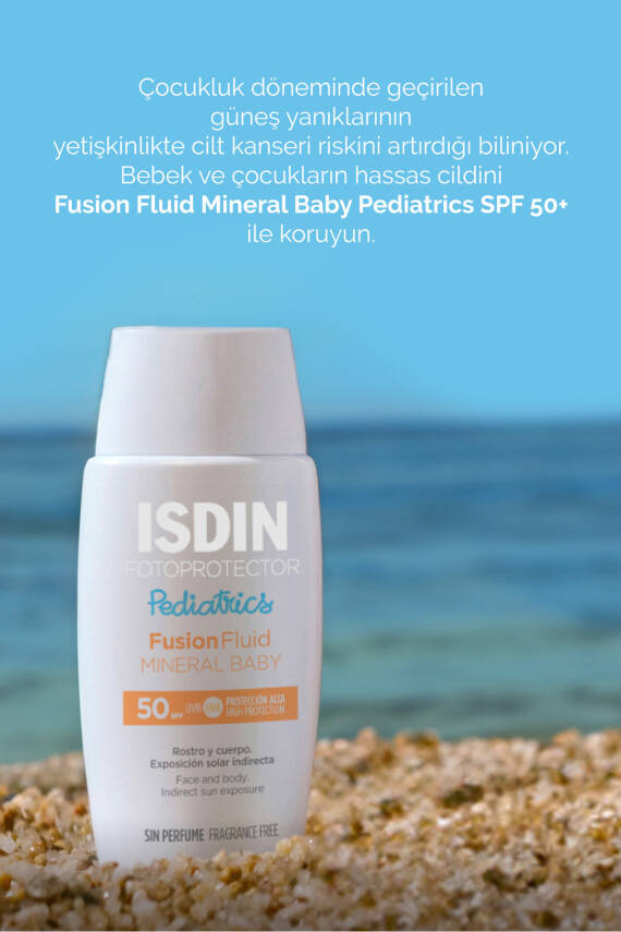 ISDIN Fotoprotector Pediatrics Fusion Fluid Mineral Baby Spf50 50 ml Çocuklar Için Günlük Güneş Kremi - 3