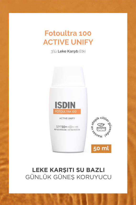 ISDIN Fotoultra 100 Active Unify Spf50 50 ml Leke Karşıtı Yüz Güneş Kremi - 1