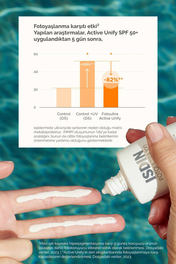 ISDIN Fotoultra 100 Active Unify Spf50 50 ml Leke Karşıtı Yüz Güneş Kremi - 3