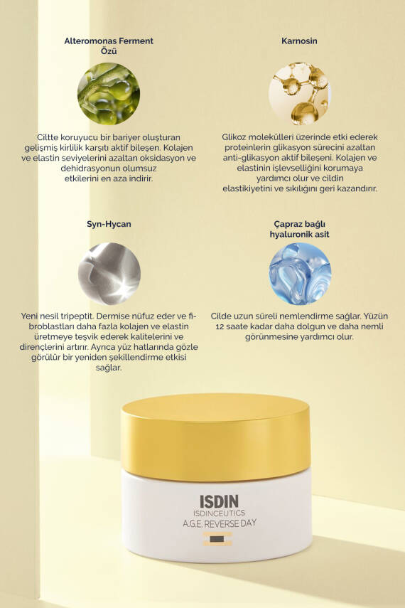 ISDIN Isdinceutics Age Reverse Day Anti-aging Cream 50 ml Yaşlanma Karşıtı Gündüz Bakım Kremi - 4