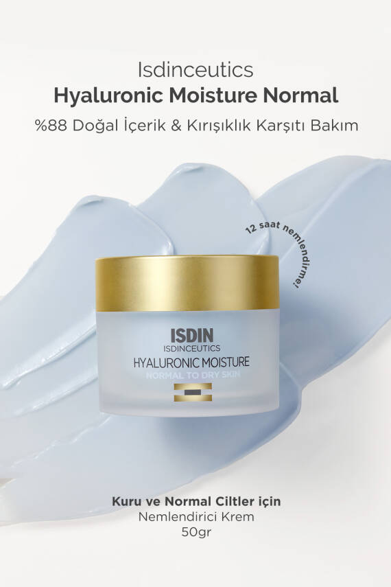 ISDIN Isdinceutics Hyaluronic Moisture - Normal To Dry Skin 50 gr Kuru Ve Normal Ciltler Için Nemlendirici Krem - 1