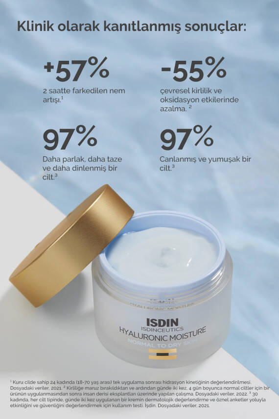 ISDIN Isdinceutics Hyaluronic Moisture - Normal To Dry Skin 50 gr Kuru Ve Normal Ciltler Için Nemlendirici Krem - 3