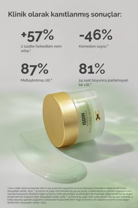 ISDIN Isdinceutics Hyaluronic Moisture - Oily Skin 50 gr Yağlı Ciltler Için Nemlendirici Krem - 3