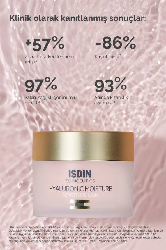 ISDIN Isdinceutics Hyaluronic Moisture - Sensitive Skin 50 gr Hassas Ciltler Için Nemlendirici Krem - 3