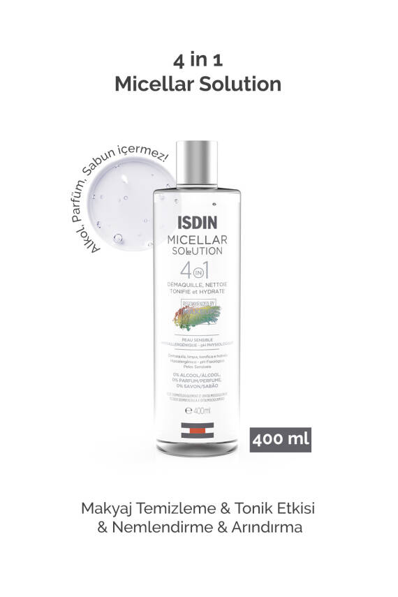 ISDIN Isdinceutics Micellar Solution Cleanser 400 ml Makyaj Temizleme Ve Arındırma Suyu - 1