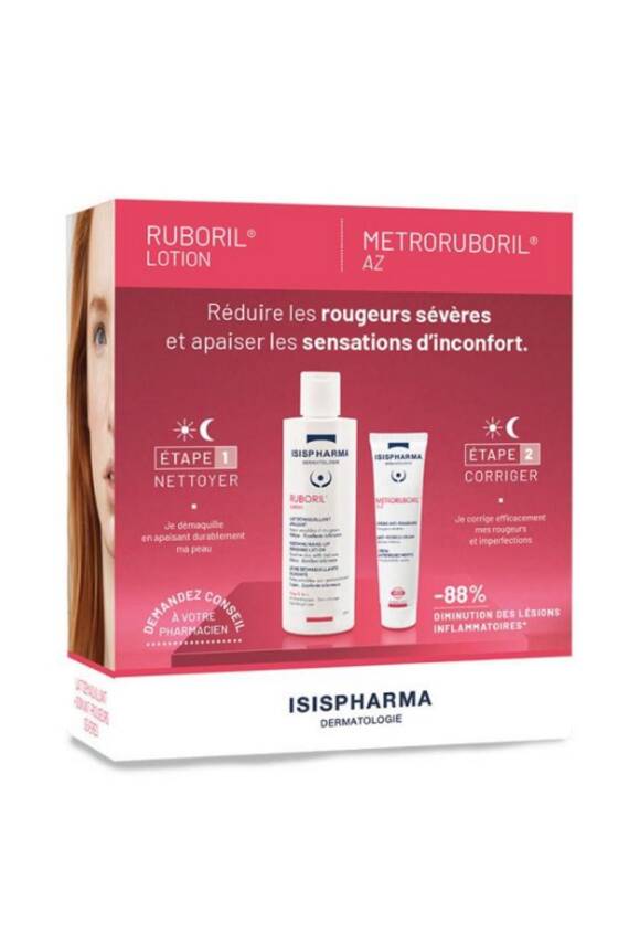 Isis Pharma Ruboril Temizleme Losyonu 250 ml + Kızarıklık Karşıtı Bakım Kremi 30 ml - 1