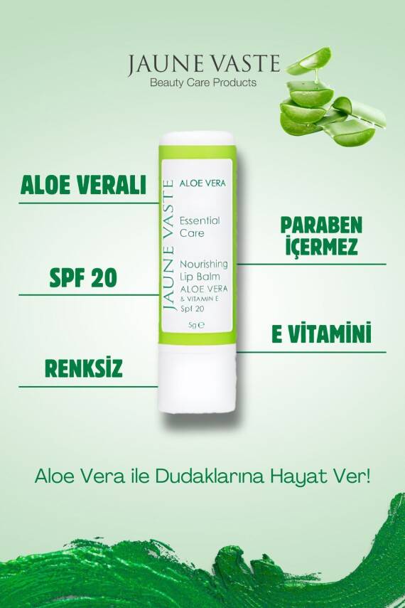 Jaune Vaste Aloe Vera E Vitamini Lip Stick 5 gr - 2