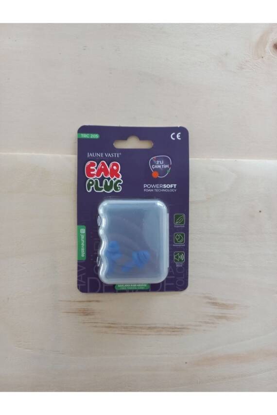 Jaune Vaste Çam Tipi Kulak Tıkacı 2'Li Air Plug Supersoft Yumuşak Kulak Tıkacı Saklama Kabı - 1