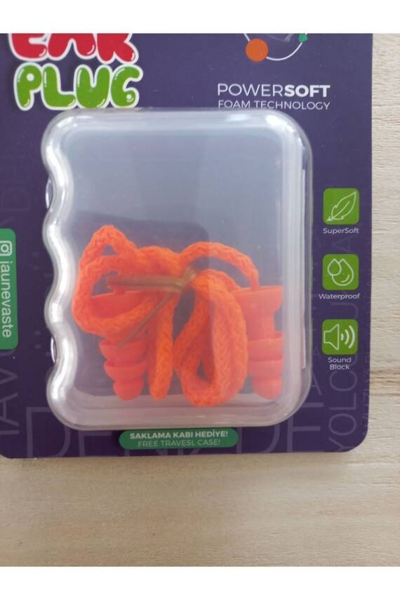 Jaune Vaste Kulak Tıkacı 2'Li İpli Silikon Air Plug Yumuşak Ses ve Suya Dayanıklı Kulak Tıkacı - 3