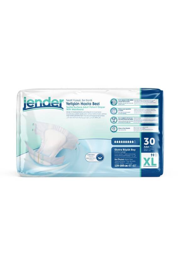 Jender Bel Bantlı Hasta Bezi 30'lu XL 2 Paket - 4