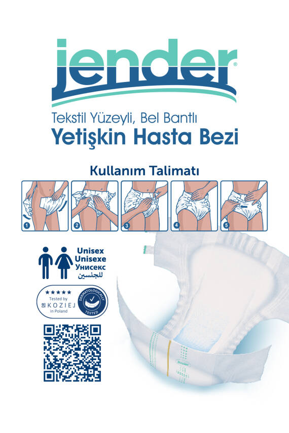 Jender Bel Bantlı Hasta Bezi Small 30'lu 4 Paket - 4
