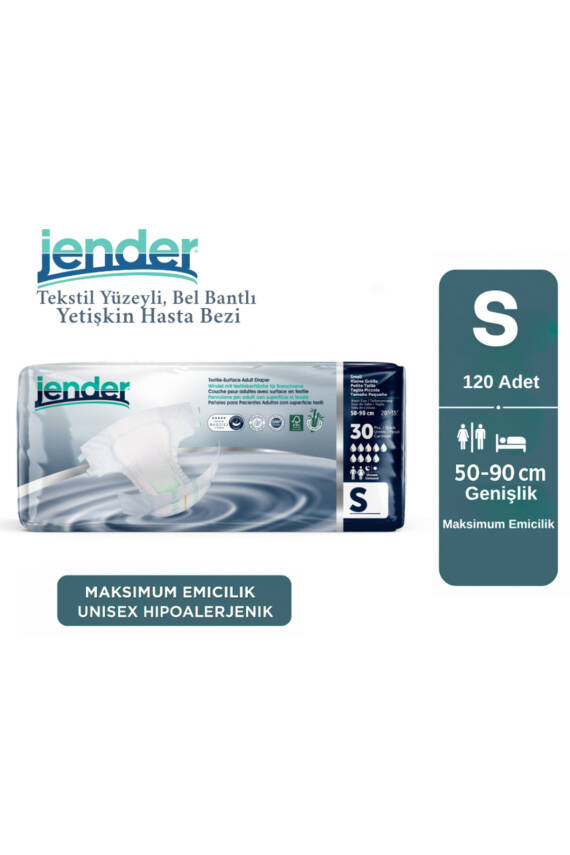 Jender Bel Bantlı Hasta Bezi Small 30'lu 4 Paket - 1