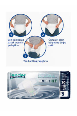 Jender Bel Bantlı Hasta Bezi Small 30'lu 4 Paket - 2