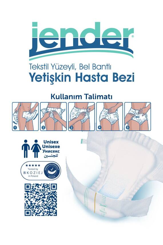 Jender Bel Bantlı Hasta Bezi XS 30'lu x 2 Adet - 6