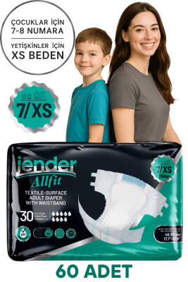 Jender Bel Bantlı Hasta Bezi XS 30'lu x 2 Adet - 1