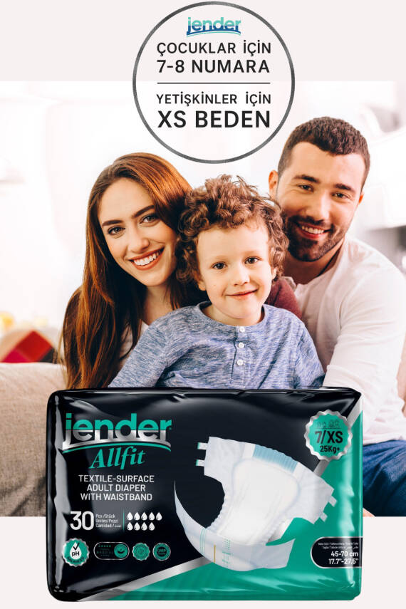 Jender Bel Bantlı Hasta Bezi XS 30'lu x 4 adet - 2