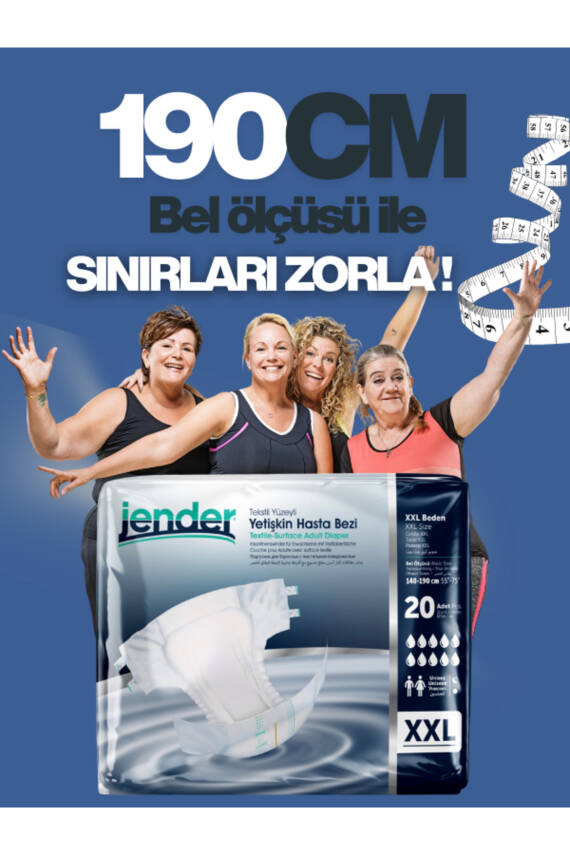 Jender Bel Bantlı Hasta Bezi XXL 20'li - 2