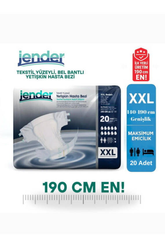 Jender Bel Bantlı Hasta Bezi XXL 20'li - 3