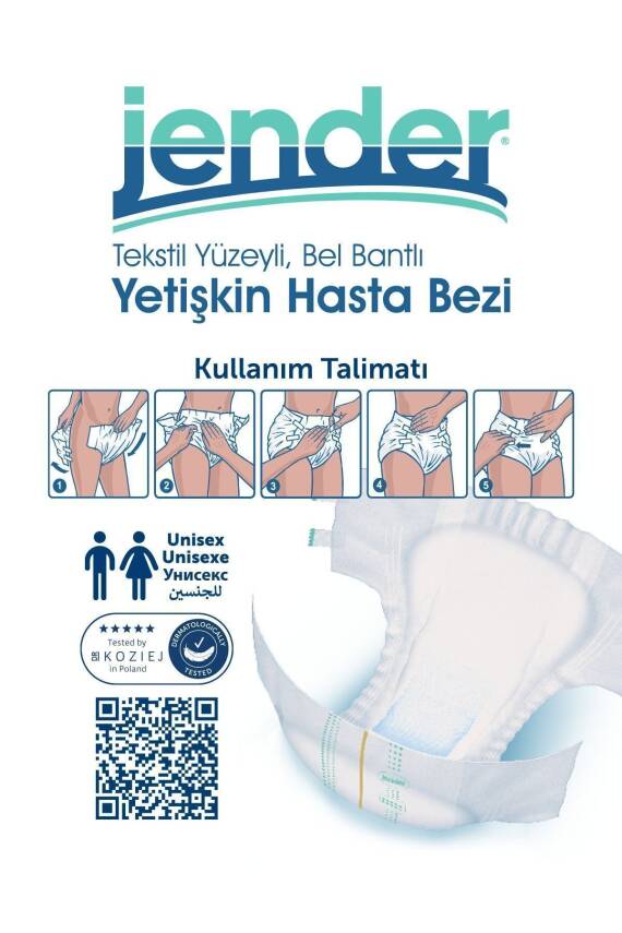 Jender Belbantlı Hasta Bezi XL 30'lu x 4 paket - 3