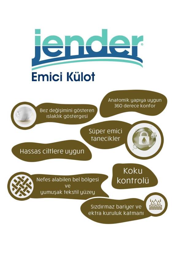 Jender Emici Külot Yetişkin Hasta Bezi Large 30'lu x 4 Adet - 2