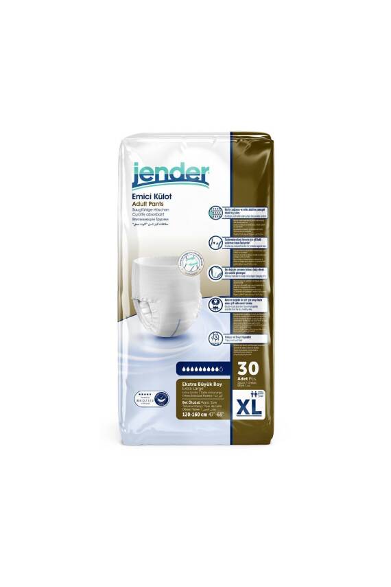 Jender Emici Külot Yetişkin Hasta Bezi XL 30'lu x 3 adet - 4