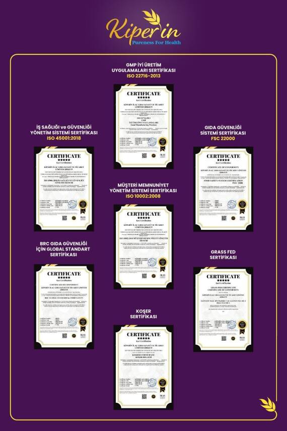 Kiperin %100 Saf ve Doğal Mor & Çoklu Kolajen Peptitleri içeren Lipozomal Teknoloji Diyet Takviyesi (576gr) - 8