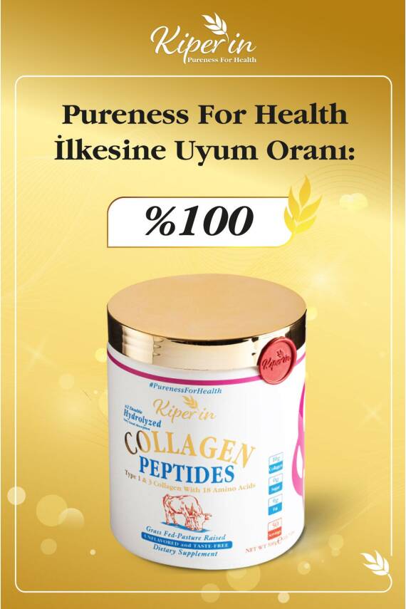 Kiperin %100 Saf Ve Doğal Yüksek Biyoaktif Çift Hidrolize Kolajen Peptitler içeren Diyet Takviyesi(50günlük) - 4