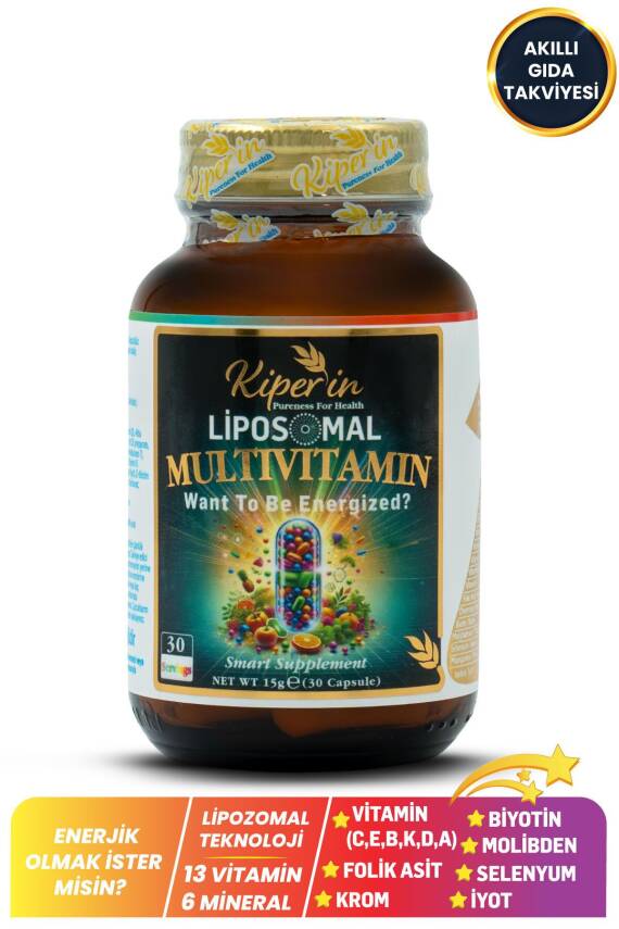 Kiperin Lipozomal Multivitamin 13 Vitamin & 6 Mineral Cilt - Saç - Tırnak & Enerji | Akıllı Gıda Takviyesi - 1