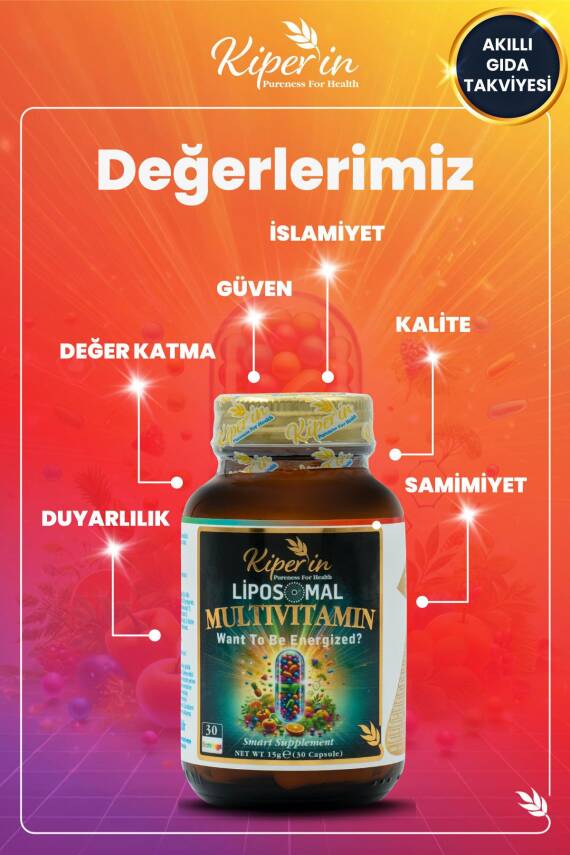Kiperin Lipozomal Multivitamin 13 Vitamin & 6 Mineral Cilt - Saç - Tırnak & Enerji | Akıllı Gıda Takviyesi - 5