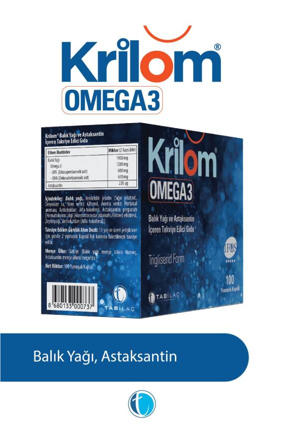 Krilom Omega 3 100 Yumuşak Kapsül Balık Yağı - 2