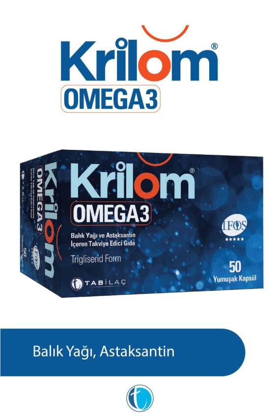 Krilom Omega 3 50 Yumuşak Kapsül Balık Yağı - 1