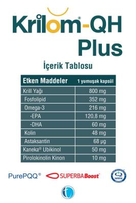 Krilom QH Plus 30 Yumuşak Kapsül Ubikinol Krill Yağı Omega 3 - 2