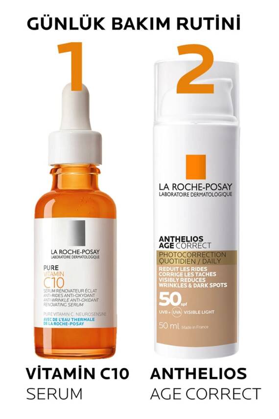 La Roche Posay Anthelios Age Correct Spf50 Renkli Kapatıcı Özelliğe Sahip Yüz Güneş Kremi 50 ml - 6