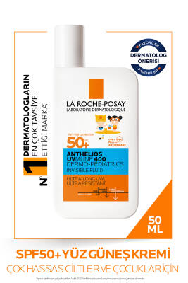 La Roche Posay Anthelios Dermo Pediatrics Uvmune 400 Invisible Fluid Yüz Güneş Kremi SPF50+ 50ML - La Roche Posay